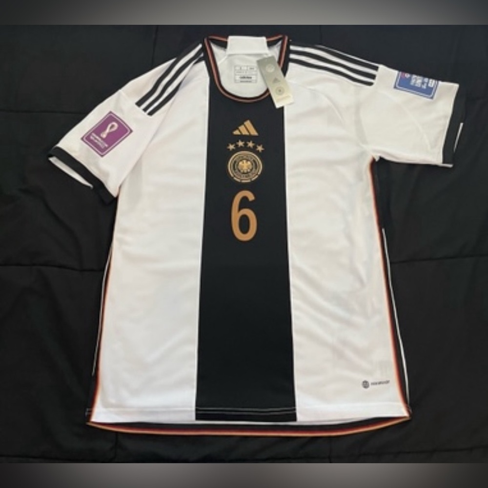 Kimmich #6 Germany 2022 World Cup Home Jersey White S-L - Picture 2 of 4